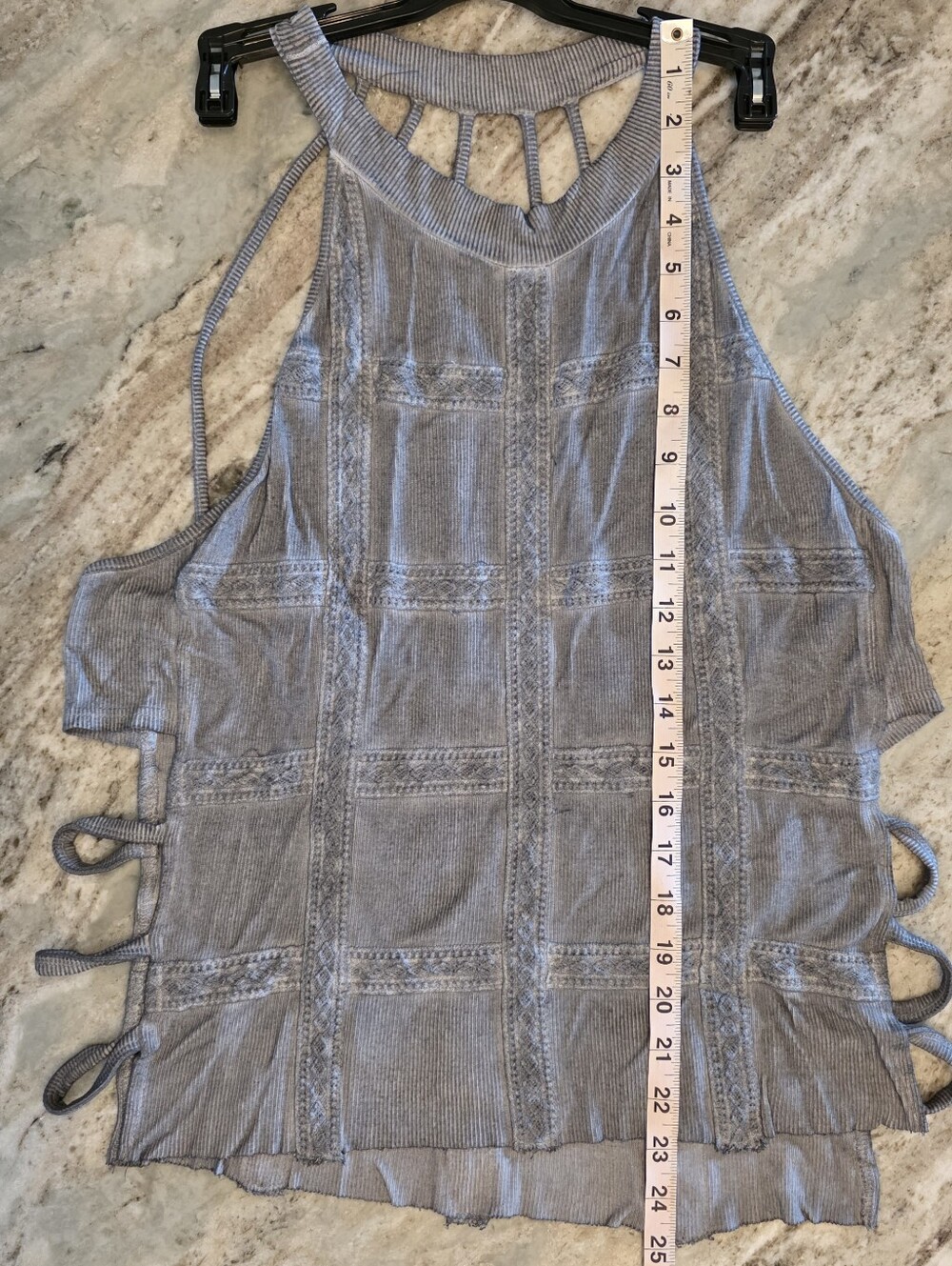52) POL Sleeveless BOHO Knit Top Sz. Large - Picture 14 of 15
